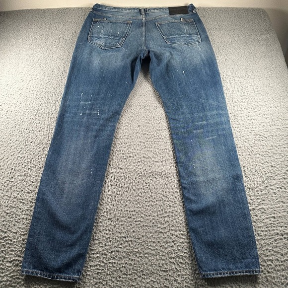 PRPS Le Sabre Jeans Mens 36 Distressed Paint Splatter Patchwork Indigo Tapered - Picture 11 of 16